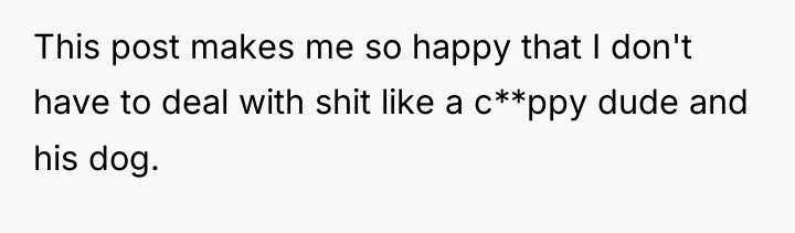 This post makes me so happy that I don't have...