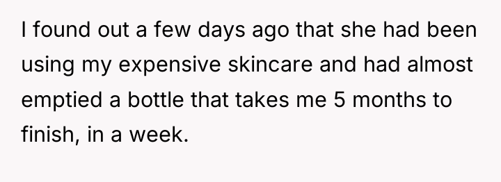 I found out a few days ago that she had...