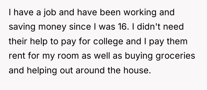 I have a job and have been working and saving...