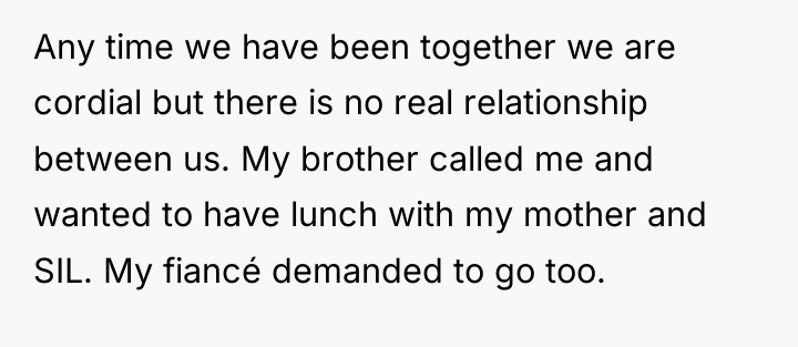 Any time we have been together we are cordial but...
