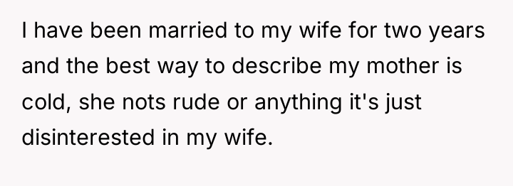 I have been married to my wife for two years...