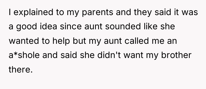 I explained to my parents and they said it was...