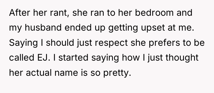 After her rant, she ran to her bedroom and my...