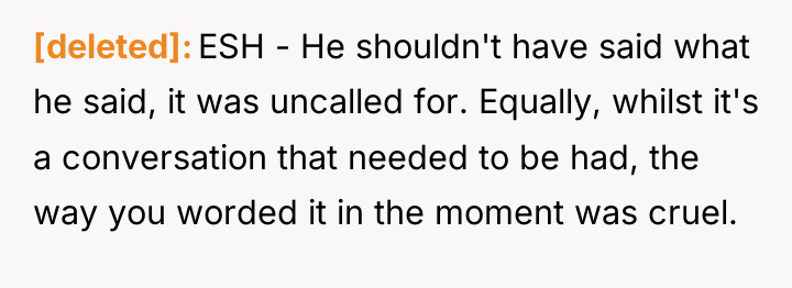 [deleted] ESH - He shouldn't have said what he said,...
