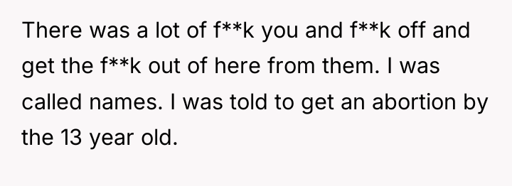 There was a lot of f**k you and f**k off...
