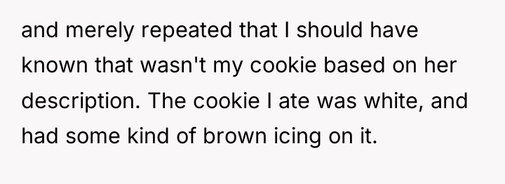 and merely repeated that I should have known that wasn't...