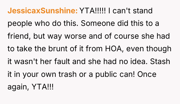 JessicaxSunshine YTA!!!!! I can't stand people who do this. Someone...
