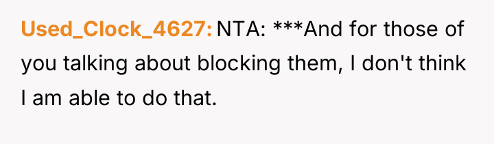 Used_Clock_4627 NTA: ***And for those of you talking about blocking...