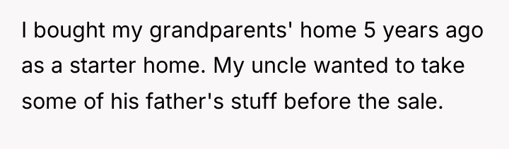 I bought my grandparents' home 5 years ago as a...
