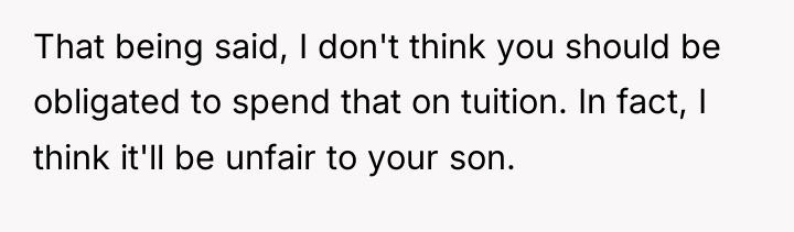 That being said, I don't think you should be obligated...