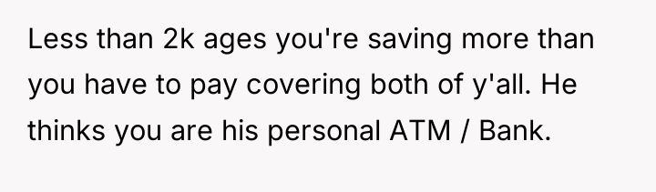 Less than 2k ages you're saving more than you have...