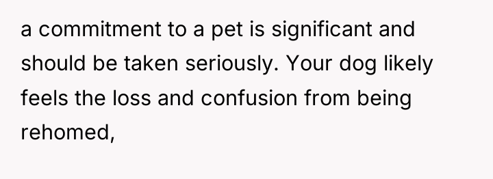 a commitment to a pet is significant and should be...