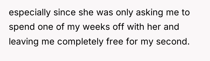 especially since she was only asking me to spend one...