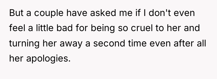 But a couple have asked me if I don't even...