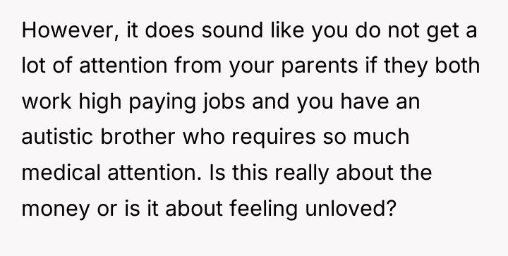 However, it does sound like you do not get a...
