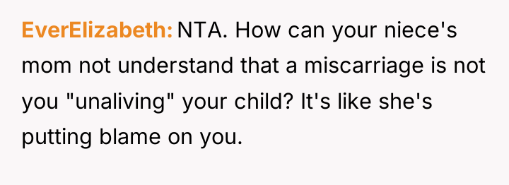 EverElizabeth NTA. How can your niece's mom not understand that...