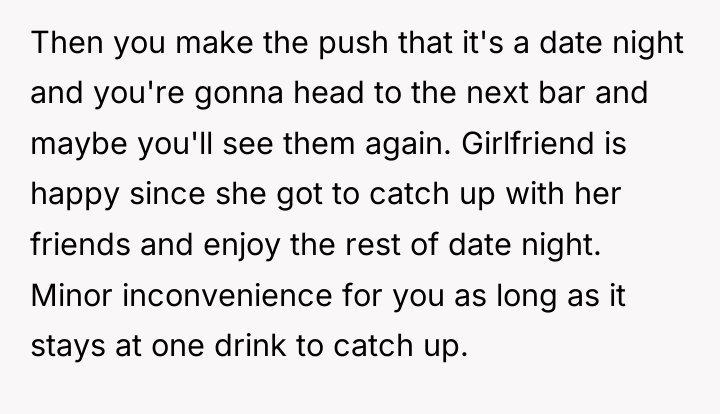 Then you make the push that it's a date night...