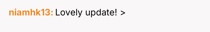 niamhk13 Lovely update! >