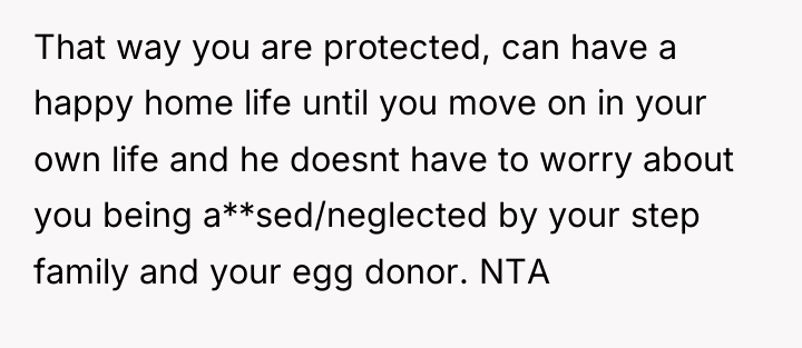 That way you are protected, can have a happy home...