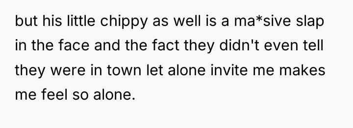 but his little chippy as well is a ma*sive slap...