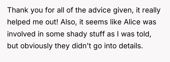 Thank you for all of the advice given, it really...
