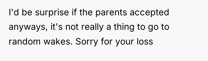 I'd be surprise if the parents accepted anyways, it's not...