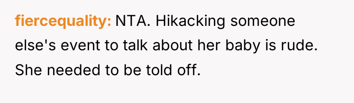 fiercequality NTA. Hikacking someone else's event to talk about her...