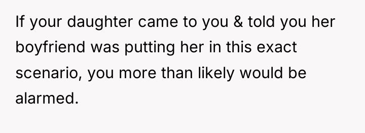 If your daughter came to you & told you her...