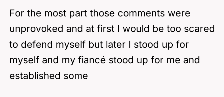 For the most part those comments were unprovoked and at...