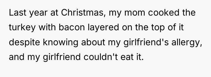Last year at Christmas, my mom cooked the turkey with...