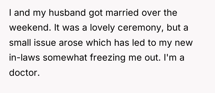 I and my husband got married over the weekend. It...