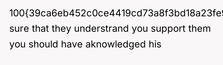 100{39ca6eb452c0ce4419cd73a8f3bd18a23fe95ab4febb092bc2ab1b542eeea82f} sure that they understrand you support them you should...