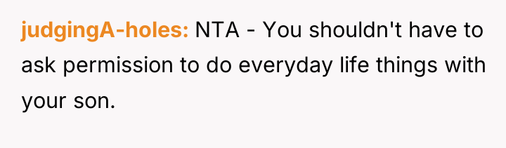 judgingA-holes NTA - You shouldn't have to ask permission to...