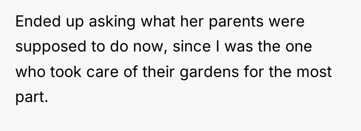 Ended up asking what her parents were supposed to do...