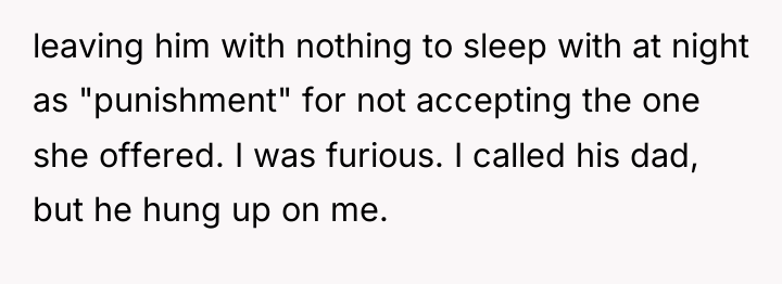 leaving him with nothing to sleep with at night as...