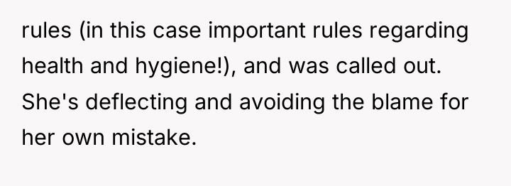 rules (in this case important rules regarding health and hygiene!),...