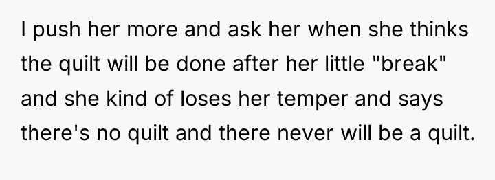 I push her more and ask her when she thinks...