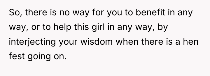 So, there is no way for you to benefit in...
