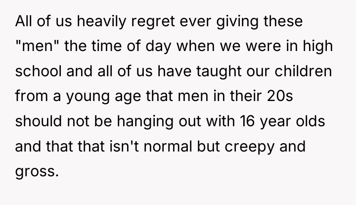 All of us heavily regret ever giving these "men" the...