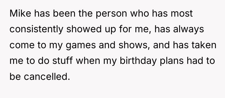 Mike has been the person who has most consistently showed...