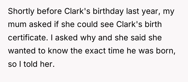 Shortly before Clark's birthday last year, my mum asked if...