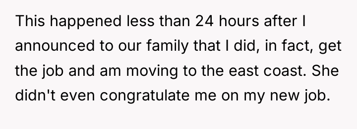This happened less than 24 hours after I announced to...
