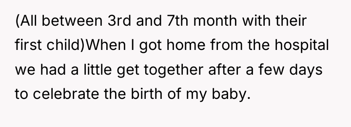(All between 3rd and 7th month with their first child)When...