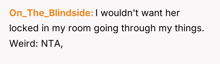On_The_Blindside I wouldn't want her locked in my room going...