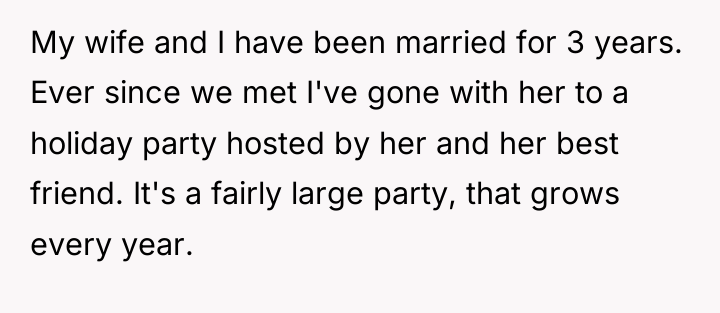 My wife and I have been married for 3 years....
