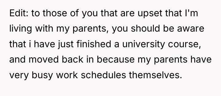 Edit: to those of you that are upset that I'm...