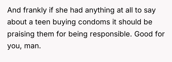 And frankly if she had anything at all to say...