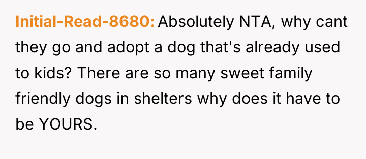 Initial-Read-8680 Absolutely NTA, why cant they go and adopt a...
