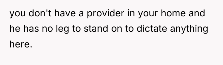 you don't have a provider in your home and he...