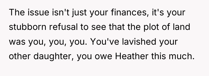 The issue isn't just your finances, it's your stubborn refusal...